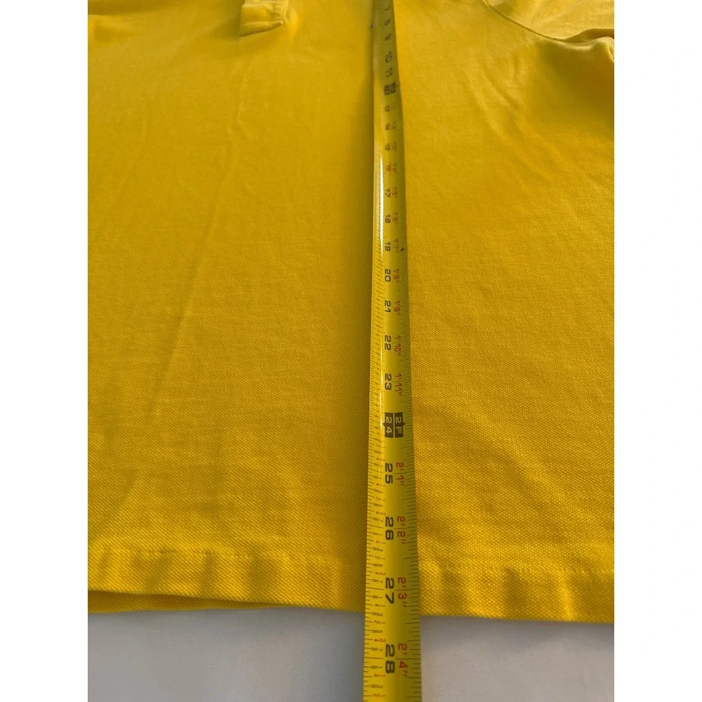 Polo Ralph Lauren Mens XL Yellow Classic Fit Short Sleeve Pique Polo Shirt